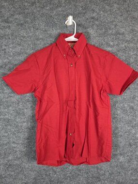 Red Kap Shirt women s Red Short Sleeve Button Down Workwear Uniform SP81RD3